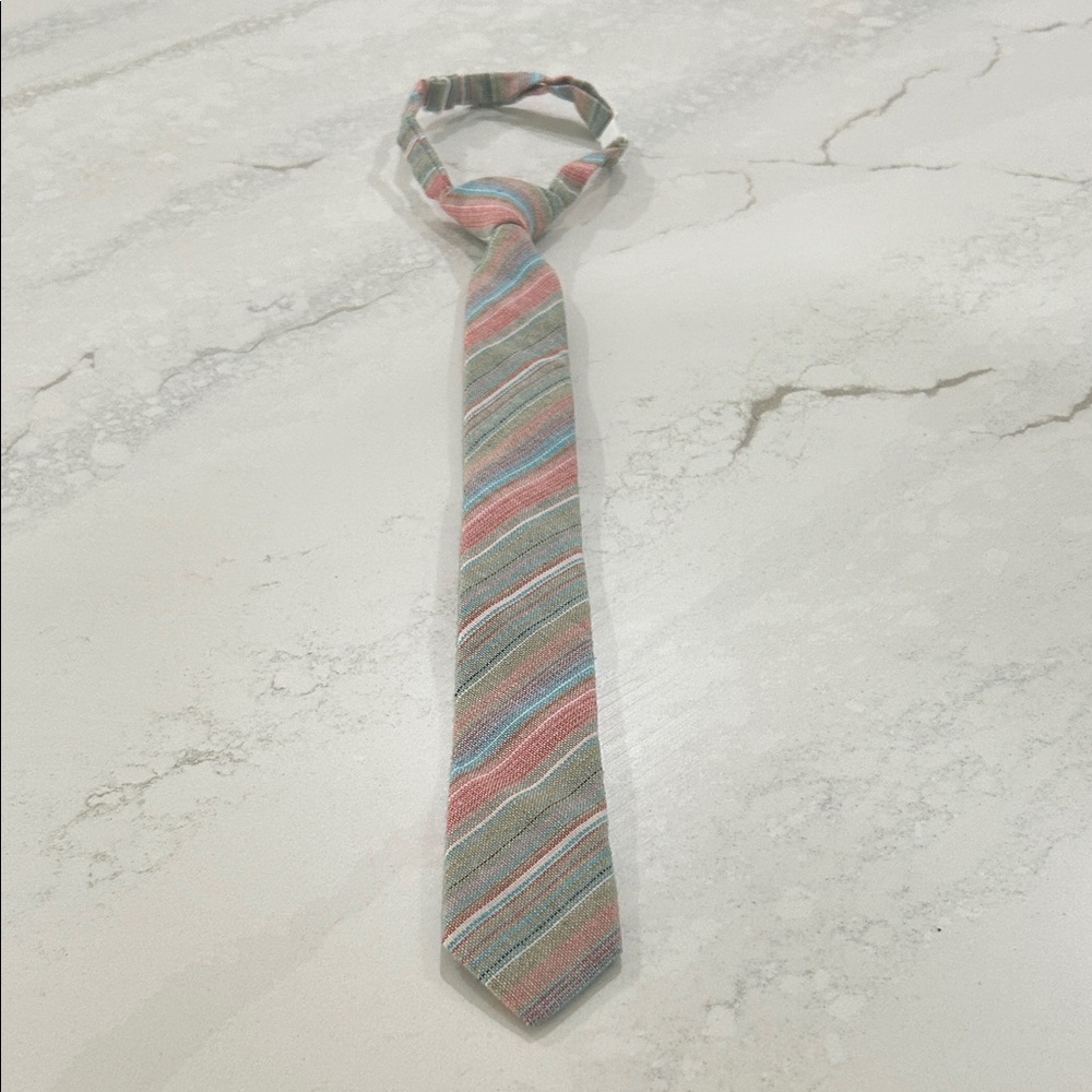 Striped Kids Tie in Pastel Hues